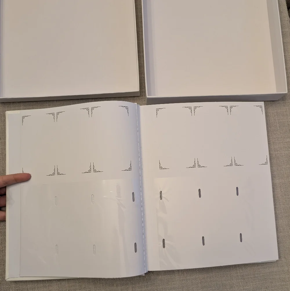 Photo Booth Album Slip-in Album WHITE with Storage Box Wedding Album Guestbook - Picture 4 of 4